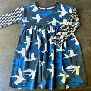 Tea Collection Blue and White Bird Dress